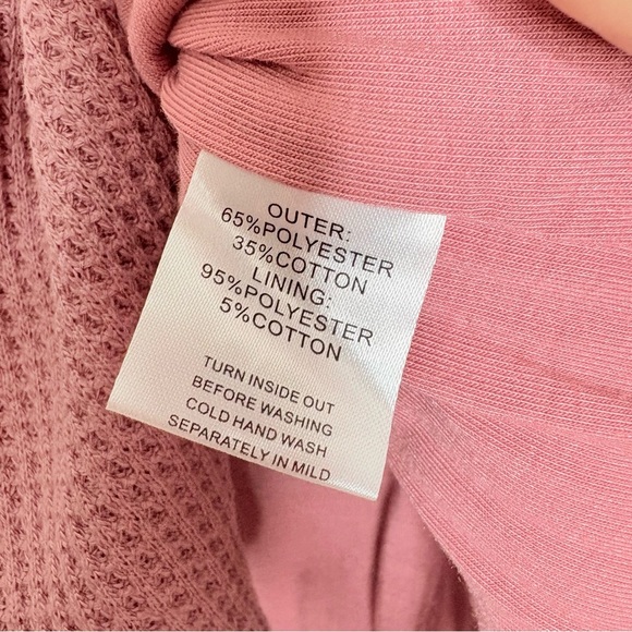 Sabo Emilee Wrap Mini Skirt Mauve Waffle Knit Size Large - Picture 5 of 8